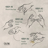How to use Oud Parfum Pods by opening and applying the parfum