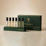 Premium Oud Perfume Explorer's Set with six 10ml fragrances and display case