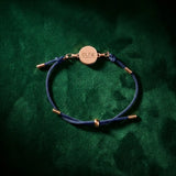 Blue Oud scented bracelet with gold-tone details