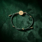 Green Oud scented bracelet with gold-tone details