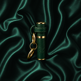 Olfa Originals green refillable perfume bag charm with gold rings