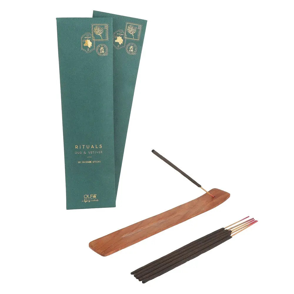 Oud and Vetiver hand-rolled incense sticks, Olfa Originals