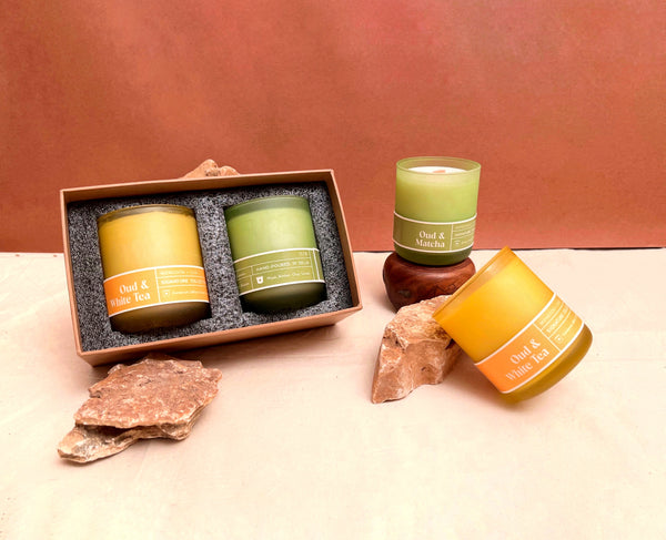 Oud & White Tea + Oud & Matcha |  | Scented Candle